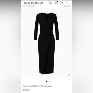 Giorgio Armani Viscose-blend Milano-stitch midi dress (black)